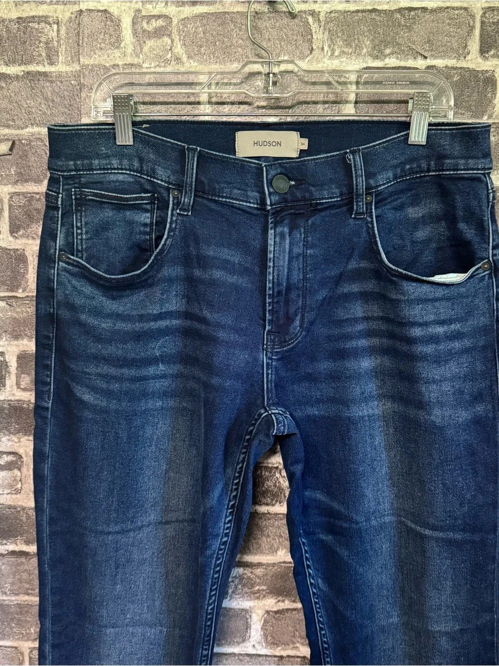 Hudson Blake Slim Straight jeans Blue shadow wash